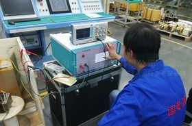 國電西高為洛陽客戶調試沖擊電壓發生器